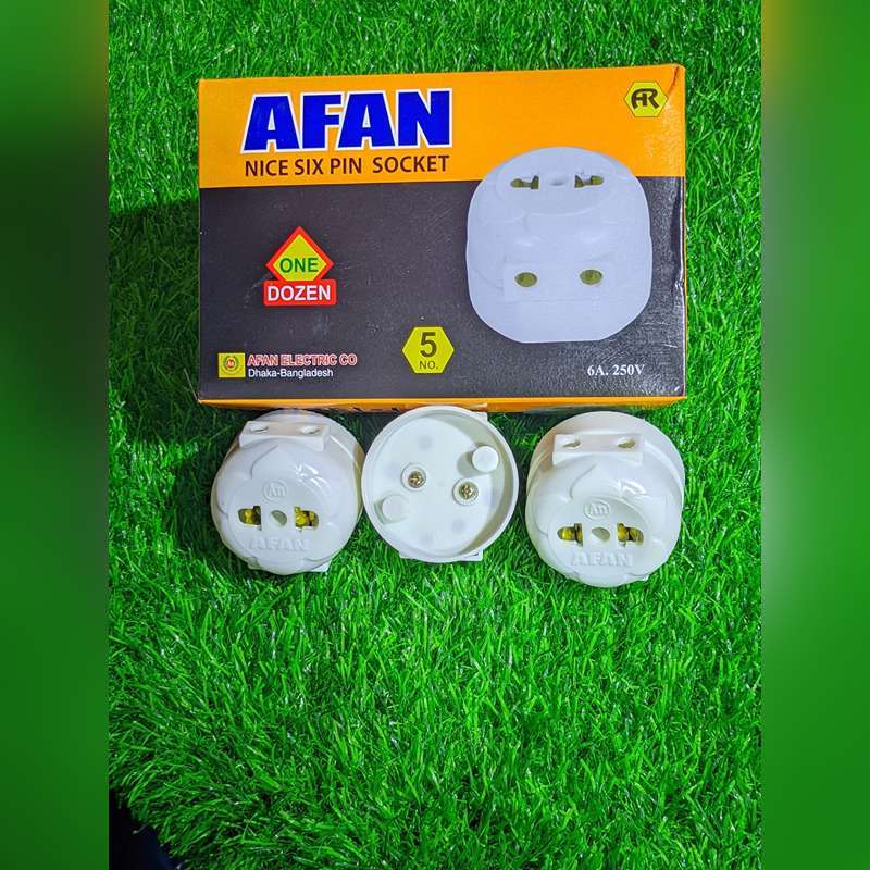 Afan Six Pin Round Socket