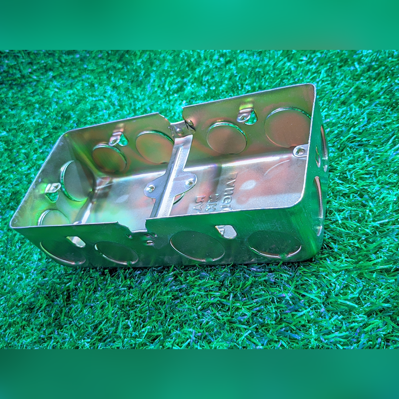 2 gang bangla golden steel box