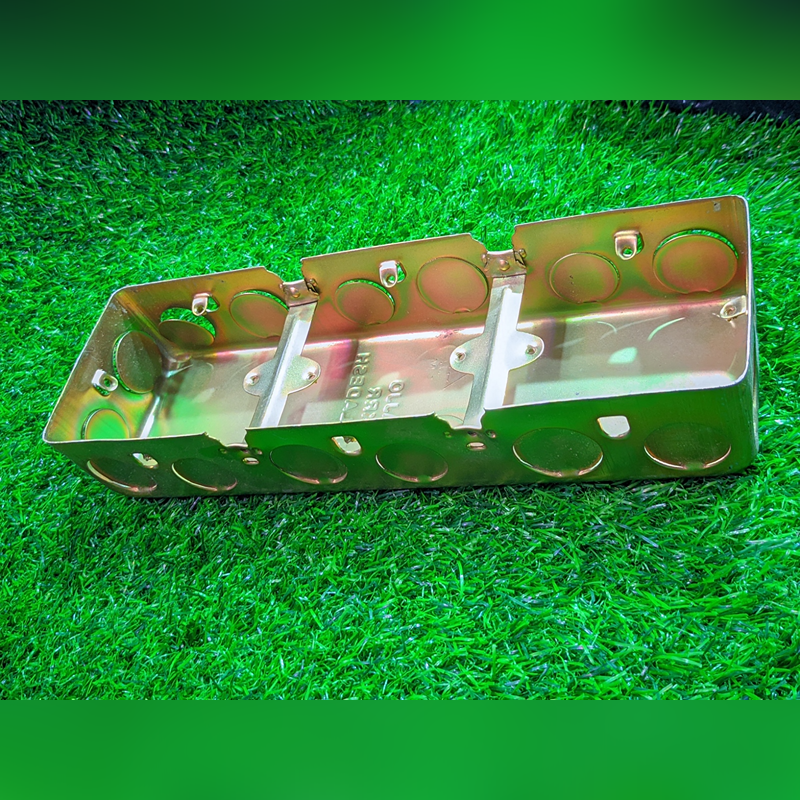 3 gang bangla golden steel box