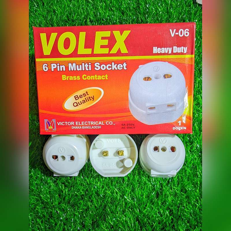 Volex Six Pin Multi Socket
