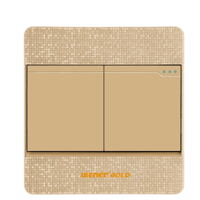 Wener Gold 2 Gang Switch
