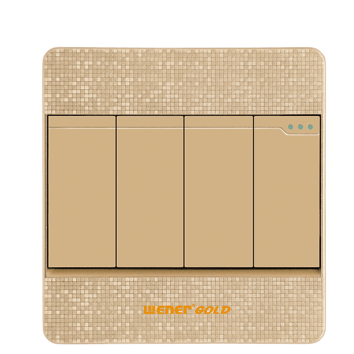 Wener Gold 4 Gang Switch