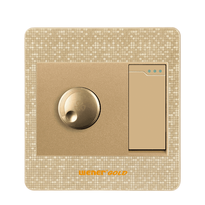 Wener Gold Fan Dimmer With Switch