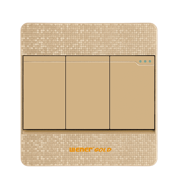 Wener Gold 3 Gang Switch