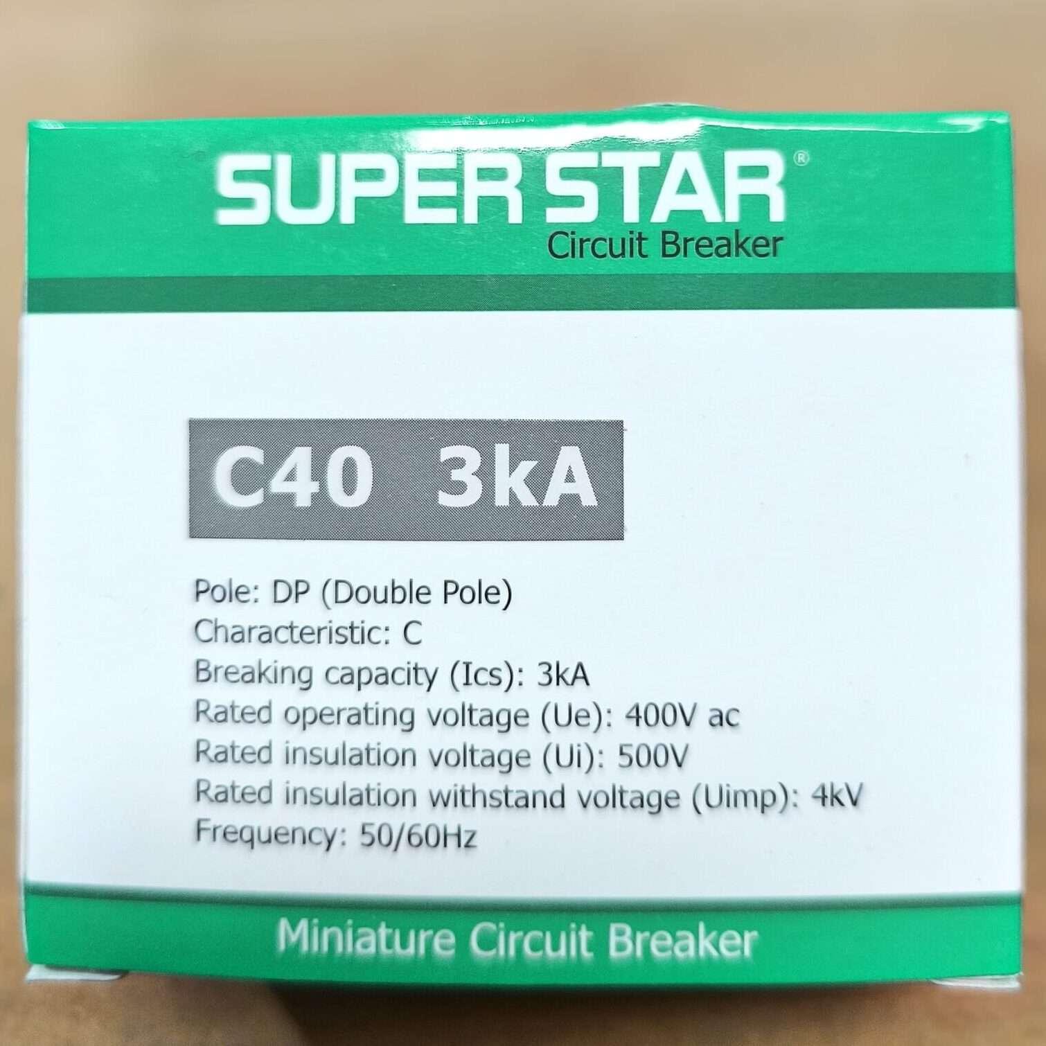 Super Star 40A DP Circuit Breaker Super Star 40A DP Circuit Breaker